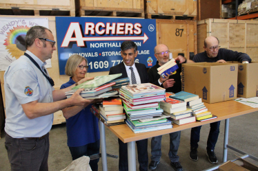 Rishi Sunak at Archers Removals