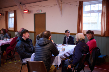 Rishi Sunak at North Cowton with residents