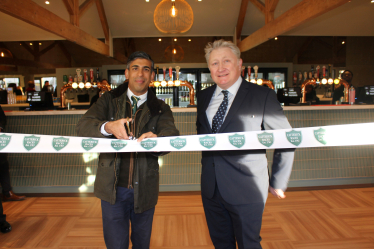 Rishi Sunak at Catterick Races with James Sanderson, the course's executive director