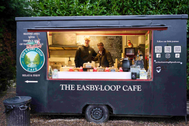 Rishi Sunak at Easby Loop cafe