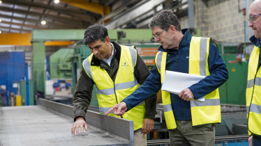 Rishi Sunak at Hambleton Steel, Brompton on Swale