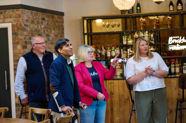 Rishi Sunak at High Brockholme Barns