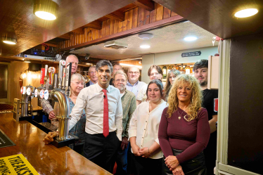 Rishi Sunak at the Old Royal George, Morton on Swale