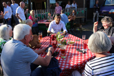 Rishi Sunak at Potto Village Hall pop-up pub