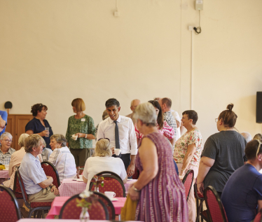 Rishi Sunak at Newton Le Willows Village Hall 
