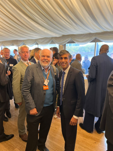 Rishi with Peter at the Prostate Cancer Research Reception in the House of Commons