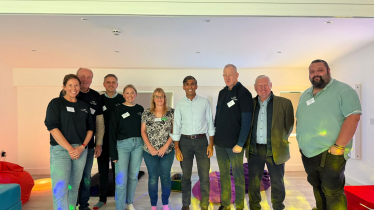 Rishi Sunak with Pendragon Community Trust staff and Trustees
