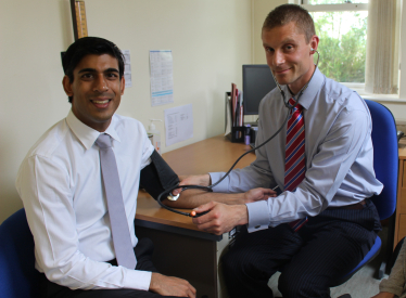 Rishi Sunak and Dr Mike Brookes