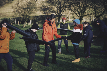 Rishi Sunak with children at Marrick Priory