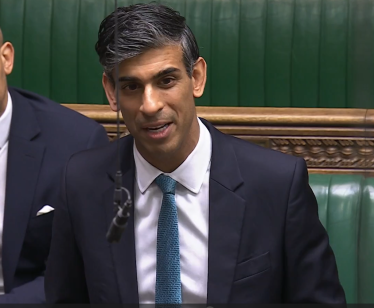 Rishi Sunak in the House of Commons